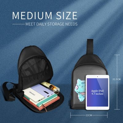 2021 Outdoor LED Display Screen Mens Shoulder Bag Light Advertising Wifi Control Walking Messenger Bags Wireless 4 - Led Backpack