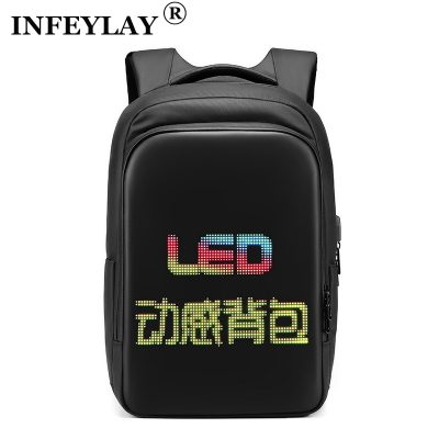 INFEYLAY LED Display backpack Business travel Laptop Backpack Men DIY Smart backpack school Backpack woman multimedia - Led Backpack