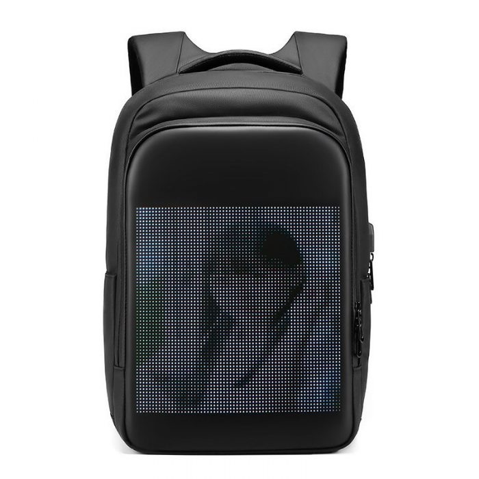 LED Smart Backpack Waterproof Large capacity Outdoor Advertising Display Backpack Cellphone Control Laptop Bag for Unisex 2 - Led Backpack