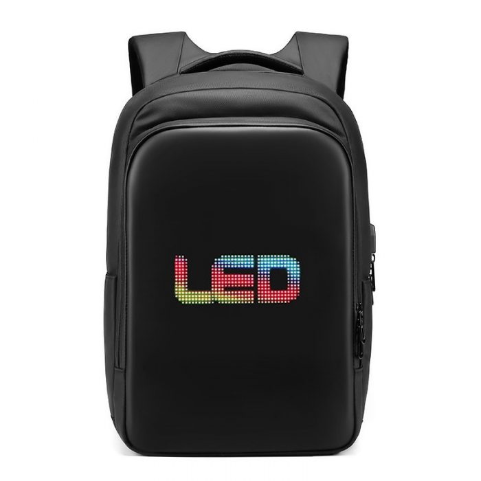 LED Smart Backpack Waterproof Large capacity Outdoor Advertising Display Backpack Cellphone Control Laptop Bag for - Led Backpack